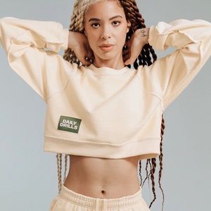 COPY - Daily Drills Cropped Yellow Crewneck
